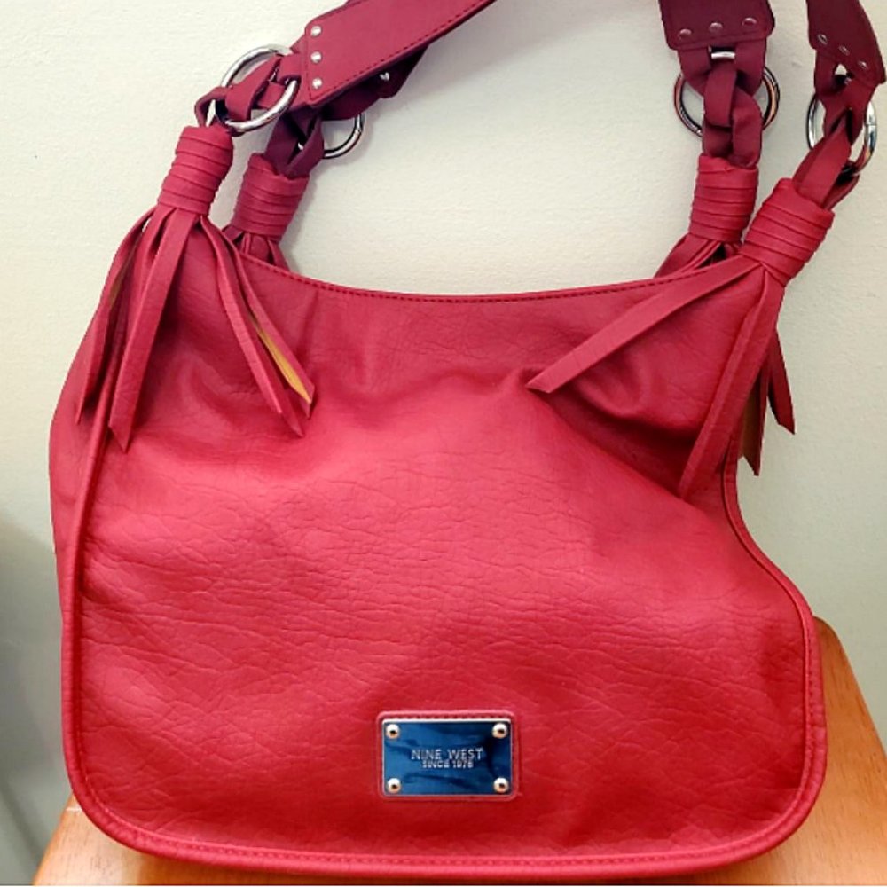 Red Faux Pebble Leather Purse NWOT